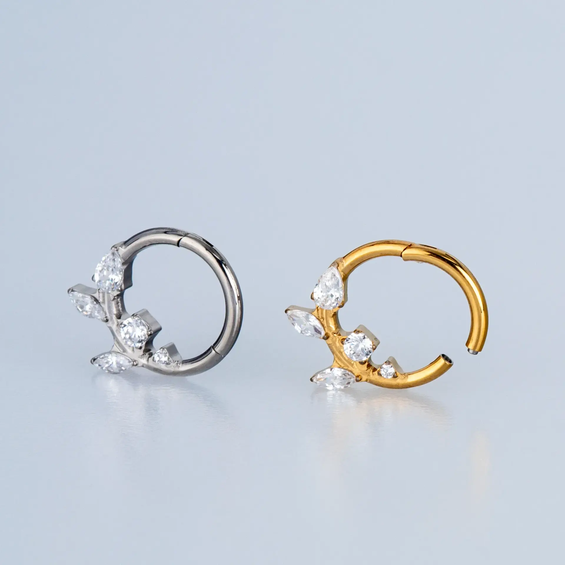 Piercing Titanyum Segment Halka Beyaz 8mm