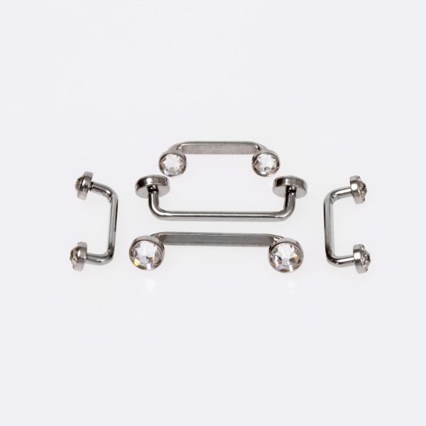 Piercing Titanyum Micro Dermal 4mm Taşlı