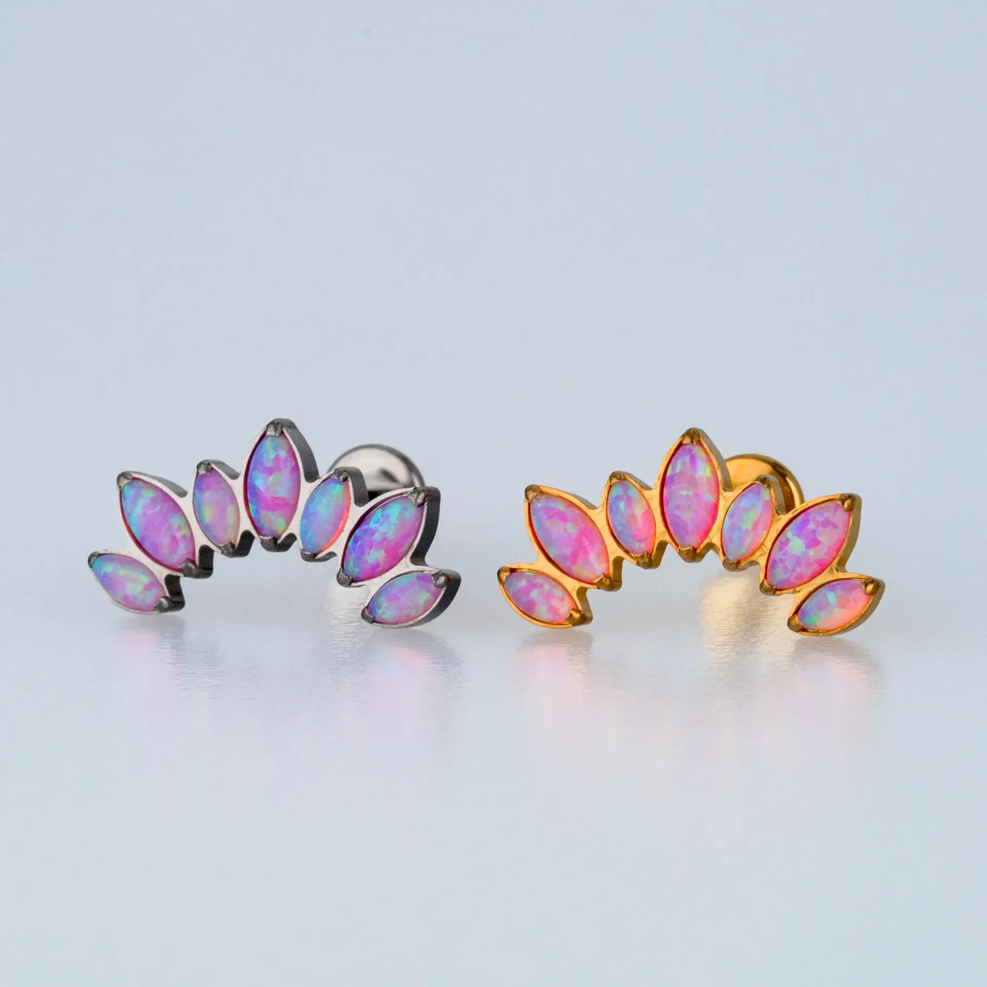 Piercing G23 Titanyum Tragus Opal Lotus