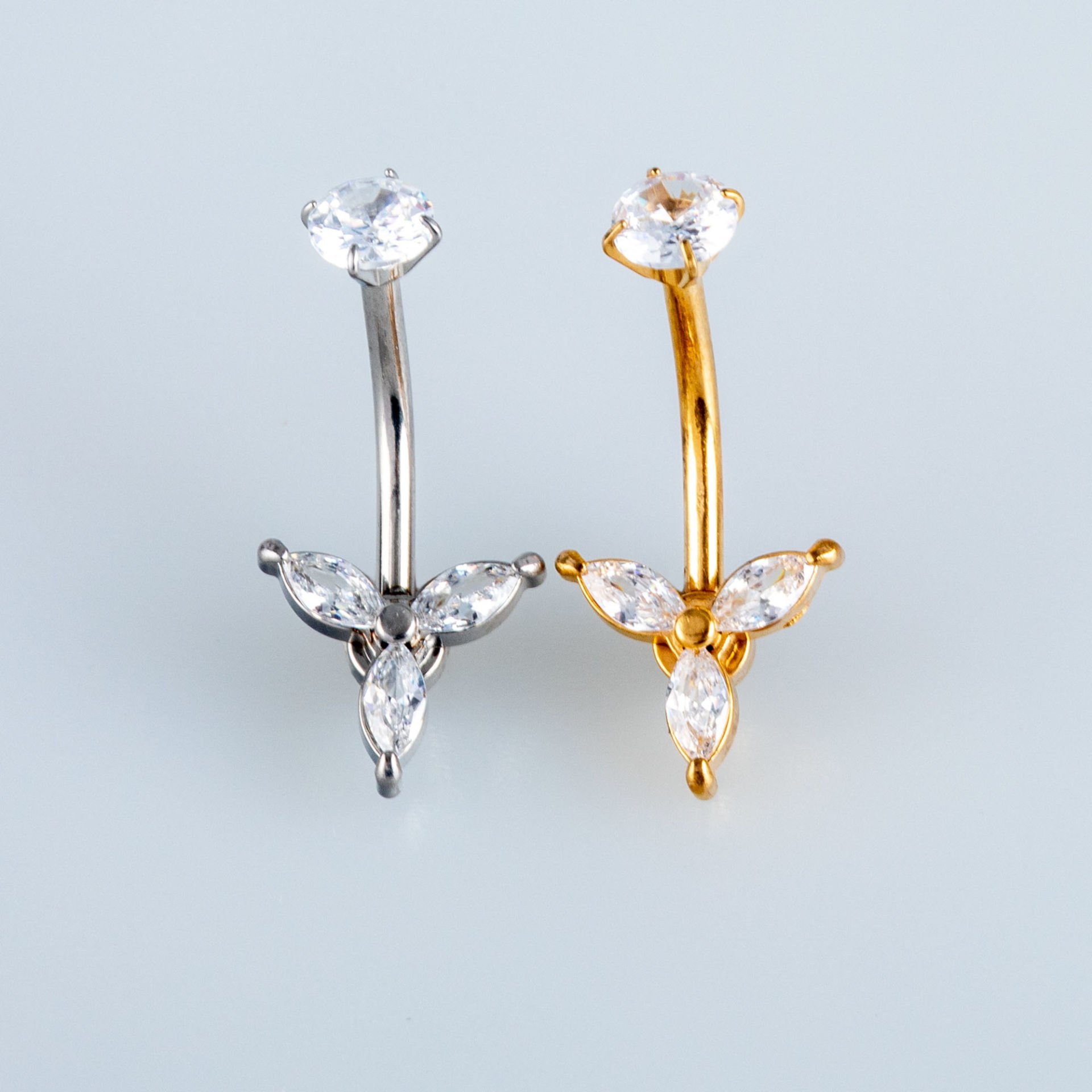 Piercing Çelik Göbek Çiçek