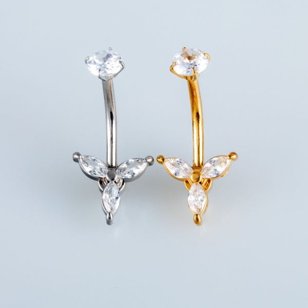 Piercing Çelik Göbek Çiçek