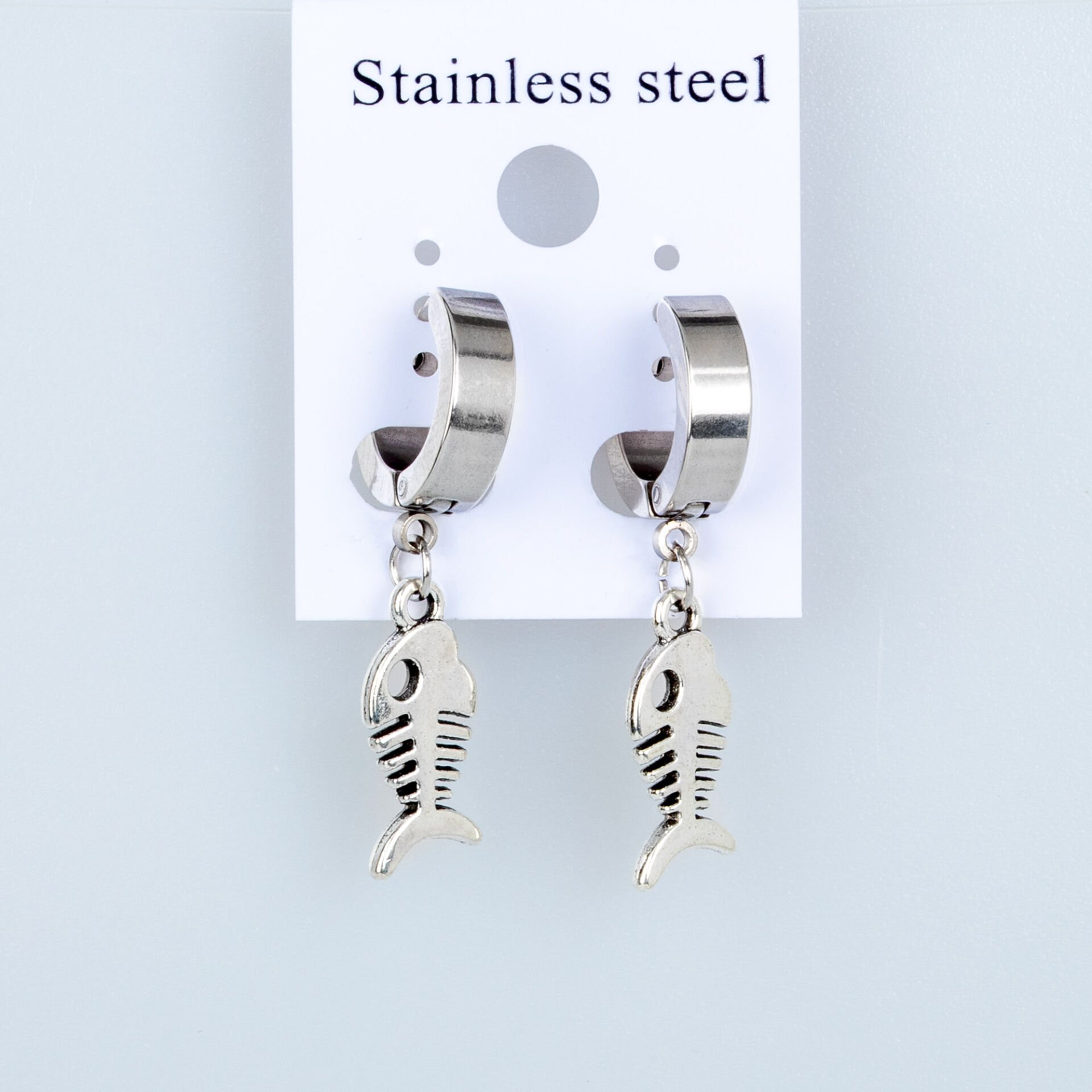 Çelik Küpe Balık - Çift