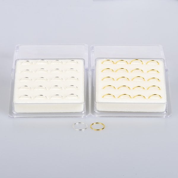 مجموعة حلقات الأنف الصفراء 1 مم