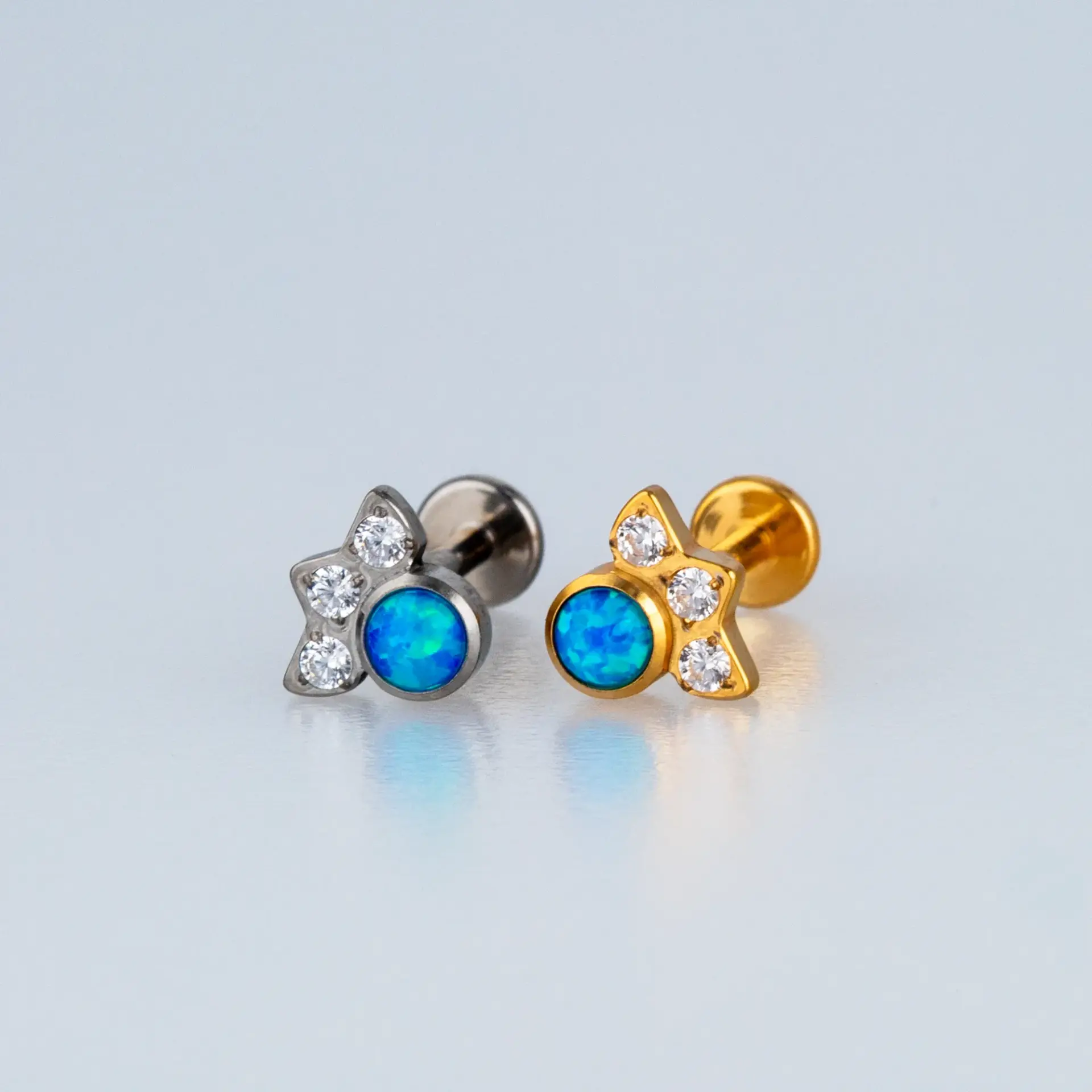 Piercing G23 Titanyum Tragus Opal Pati