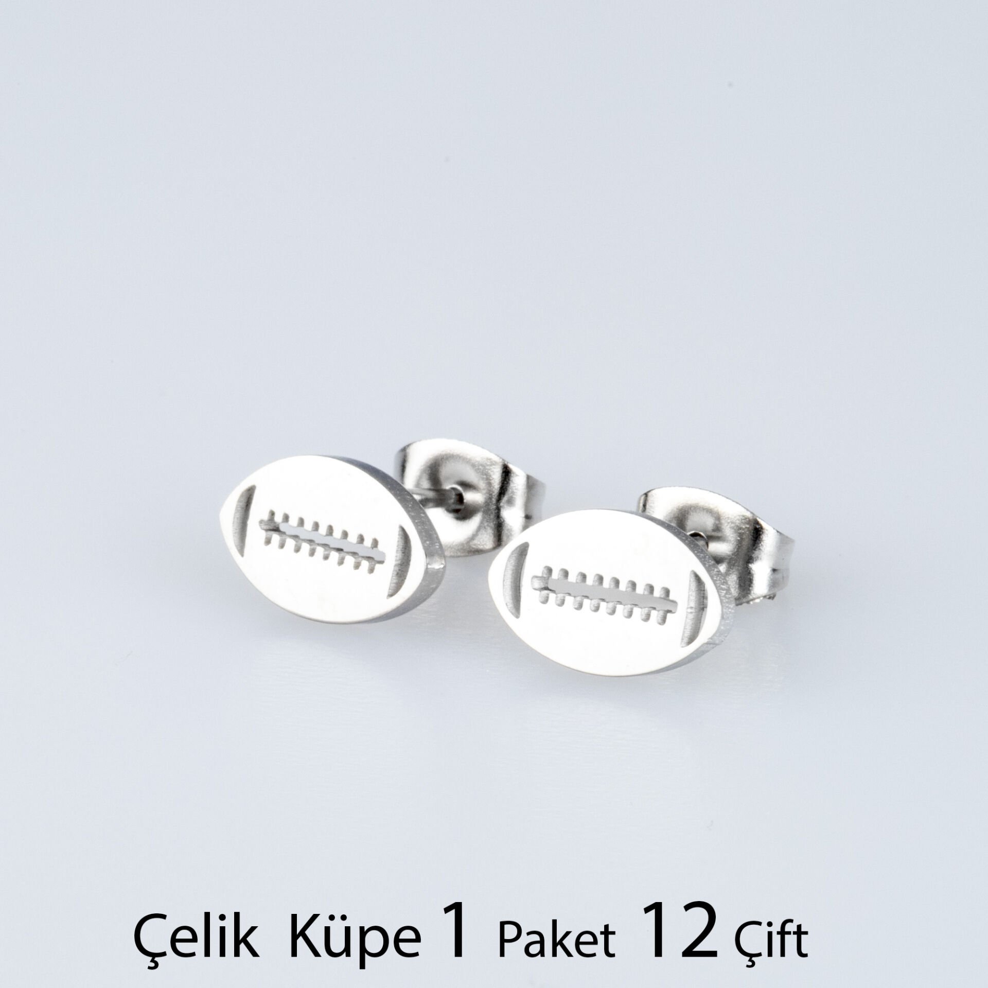 Çelik Küpe Rugby Topu Paket