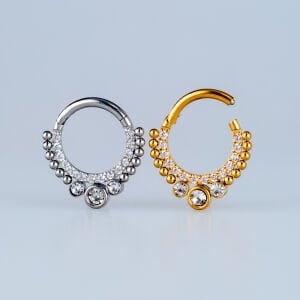 Piercing Çelik Halka Segment Sira Taş
