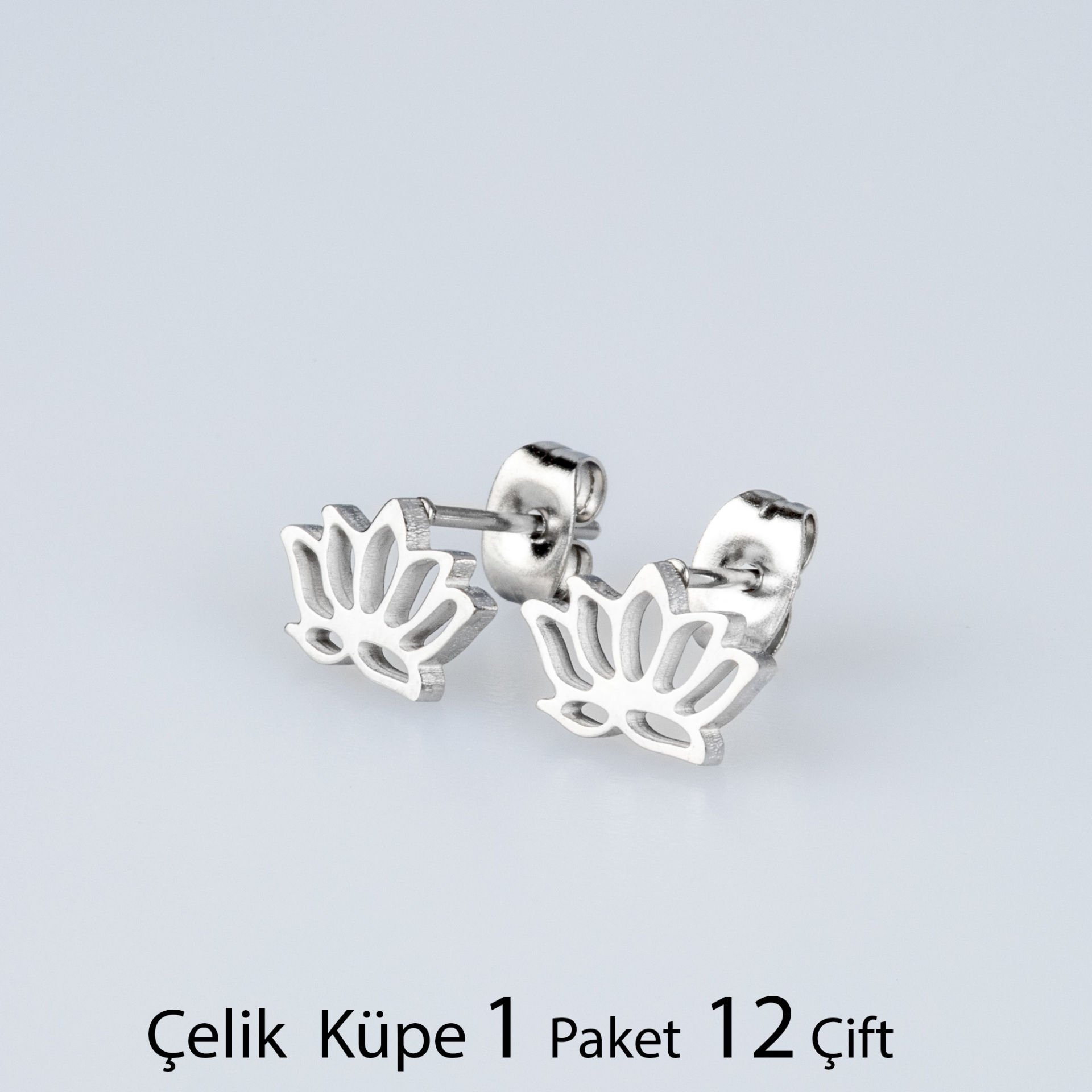 Çelik Küpe Lotus Paket