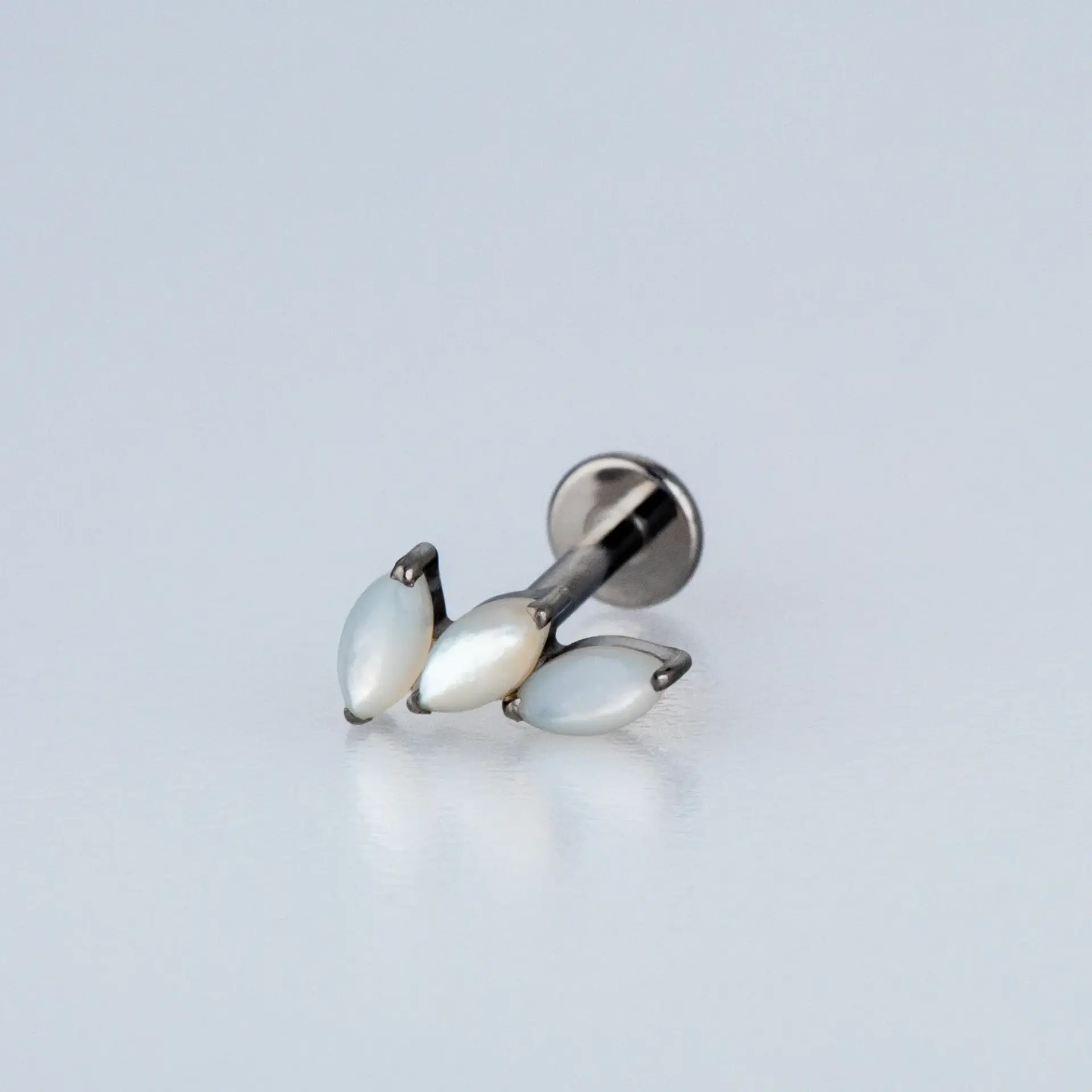 Piercing G23 Titanyum Tragus Doğal Taşlı Renk 1