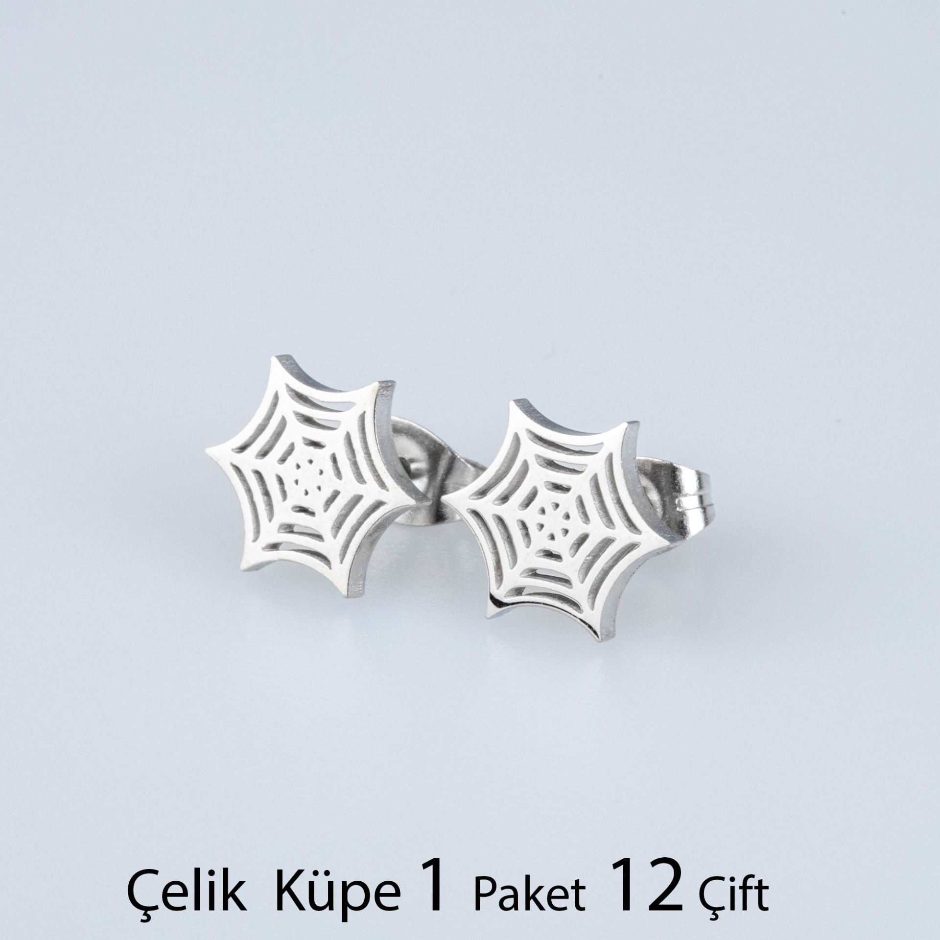 Çelik Küpe Örümcek Ağı Paket