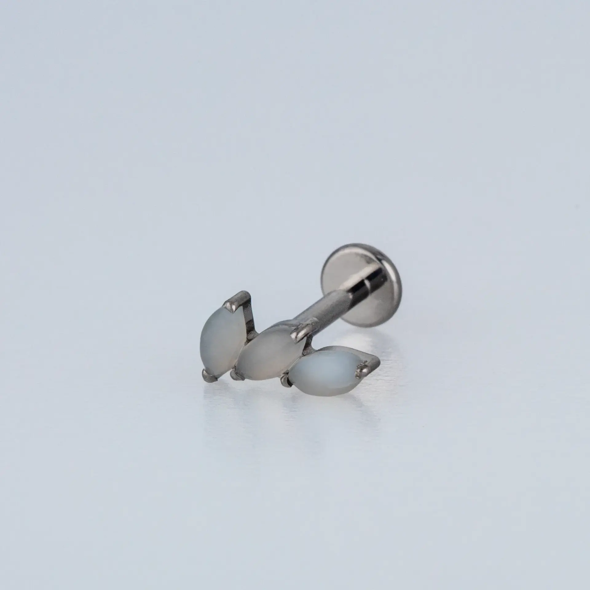 Piercing G23 Titanyum Tragus Doğal Taşlı Renk 2