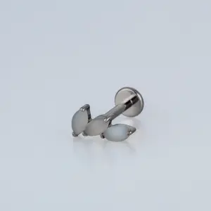 Piercing G23 Titanyum Tragus Doğal Taşlı Renk 2