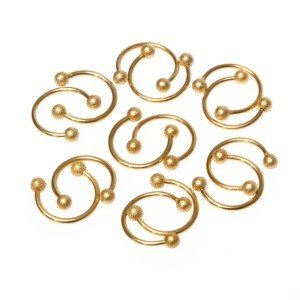 Toptan 316L Çelik Piercing Septum Smiley 3mm Top Boy: 1.2x10x3mm