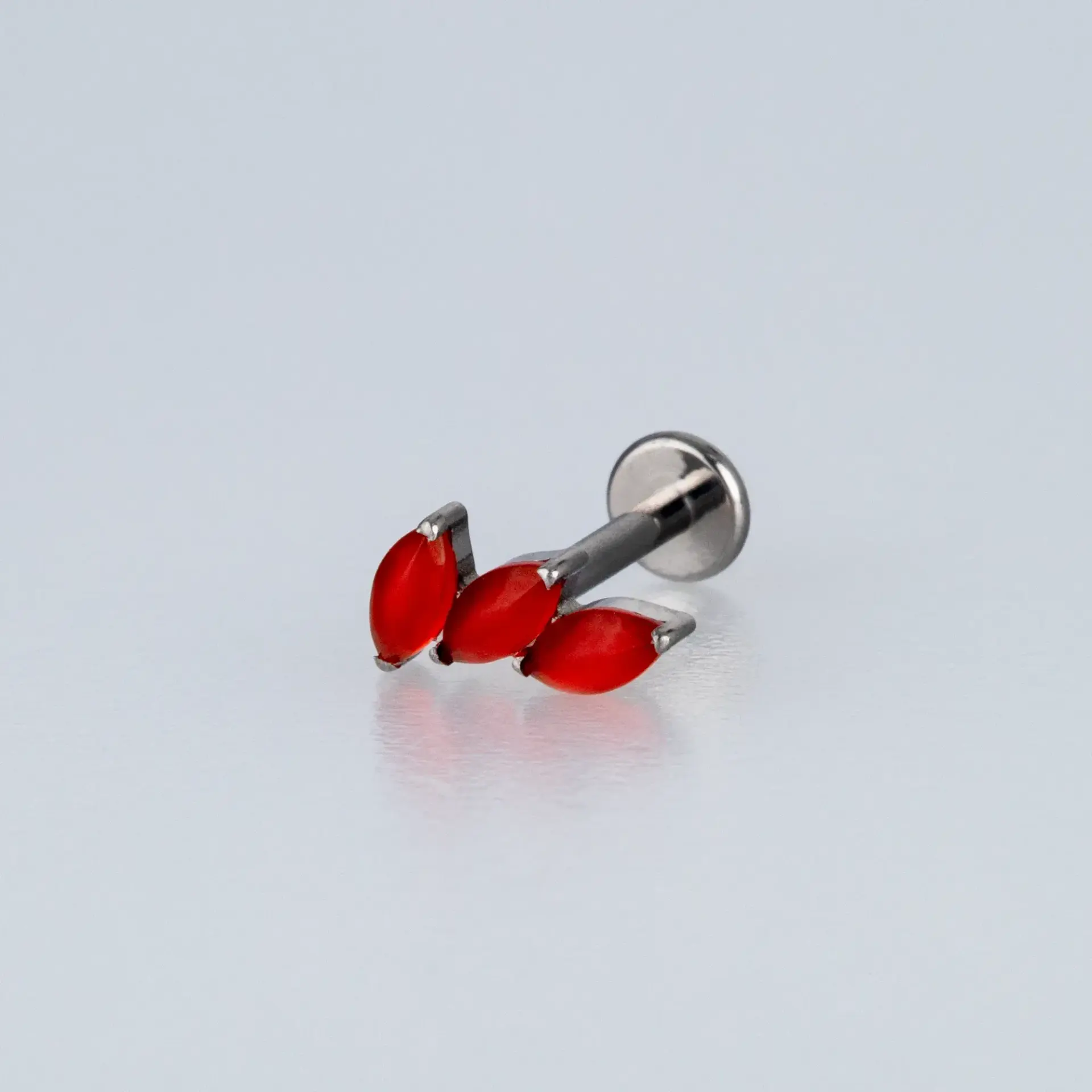 Piercing G23 Titanyum Tragus Doğal Taşlı Renk 3
