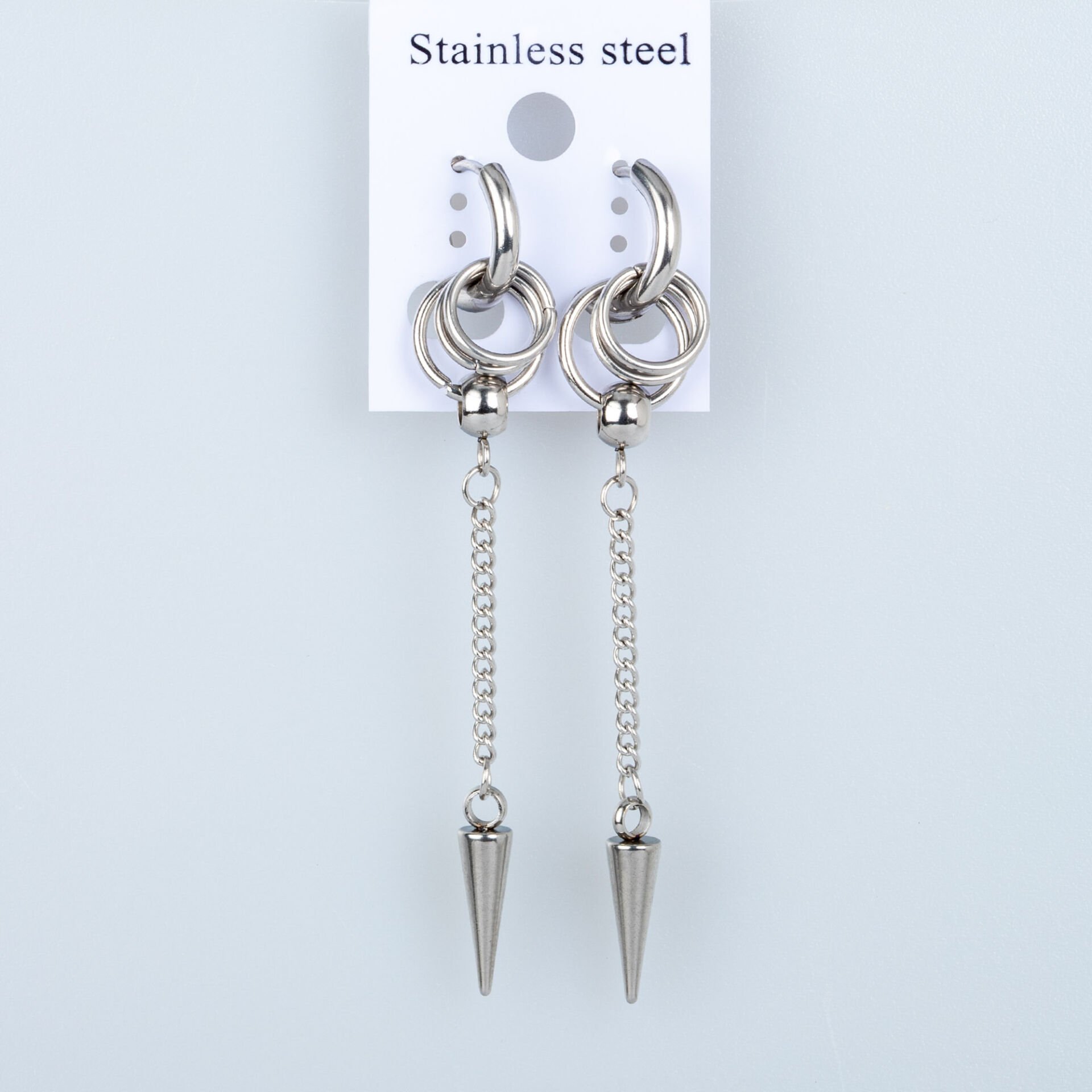 Çelik Küpe - Çift