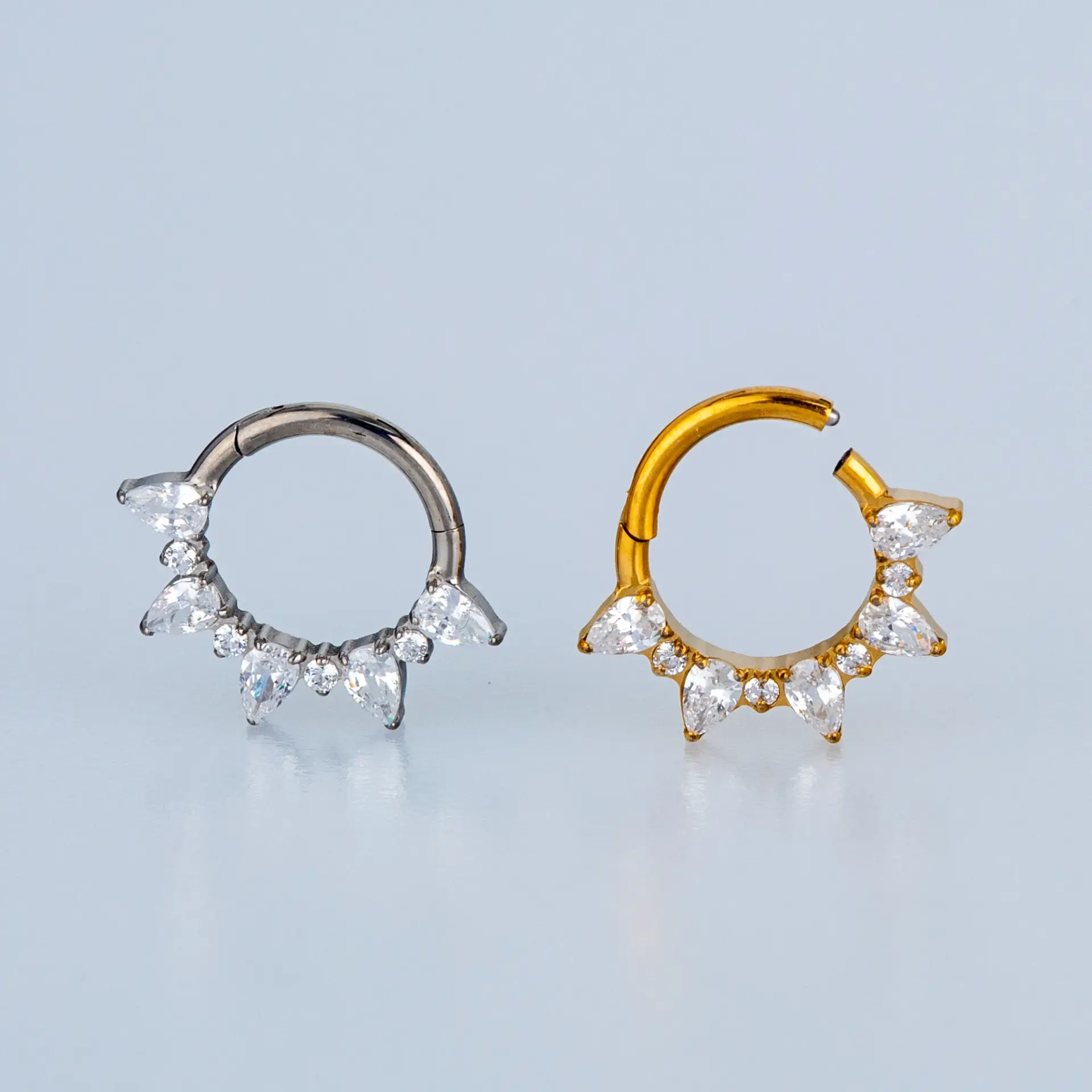 Piercing Titanyum Segment Halka Sarı 8mm