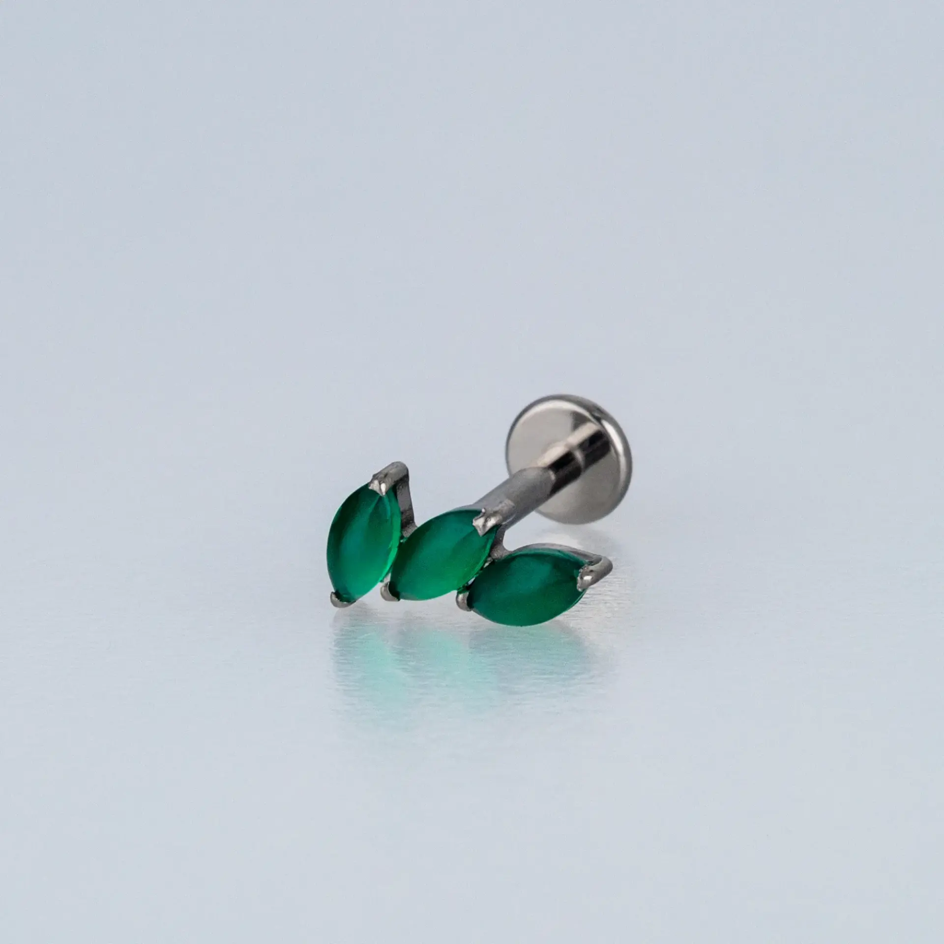 Piercing G23 Titanyum Tragus Doğal Taşlı Renk 4