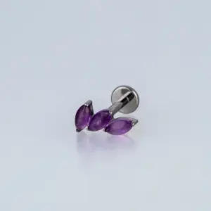 Piercing G23 Titanyum Tragus Doğal Taşlı Renk 5