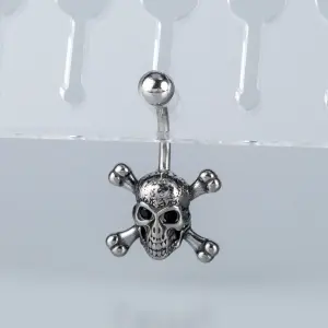 Toptan Piercing 316L Cerrahi Çelik Gotik Kurukafa Göbek Vos Etnik Takı