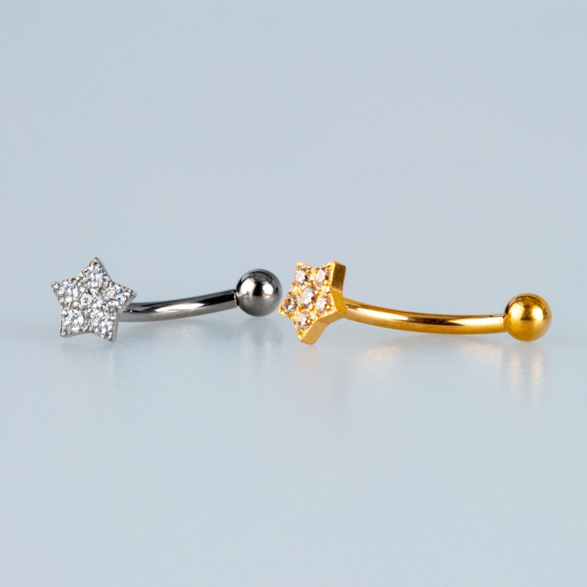Piercing Titanyum Rook Yıldız Beyaz