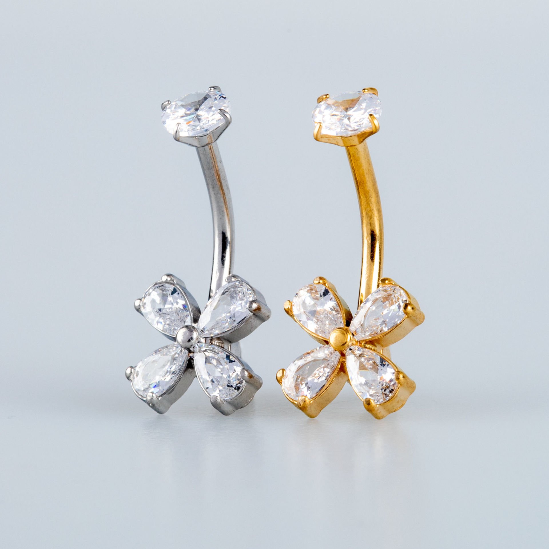 Piercing Çelik Göbek Çiçek