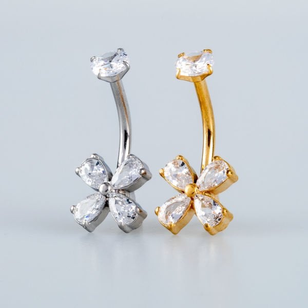 Piercing Çelik Göbek Çiçek