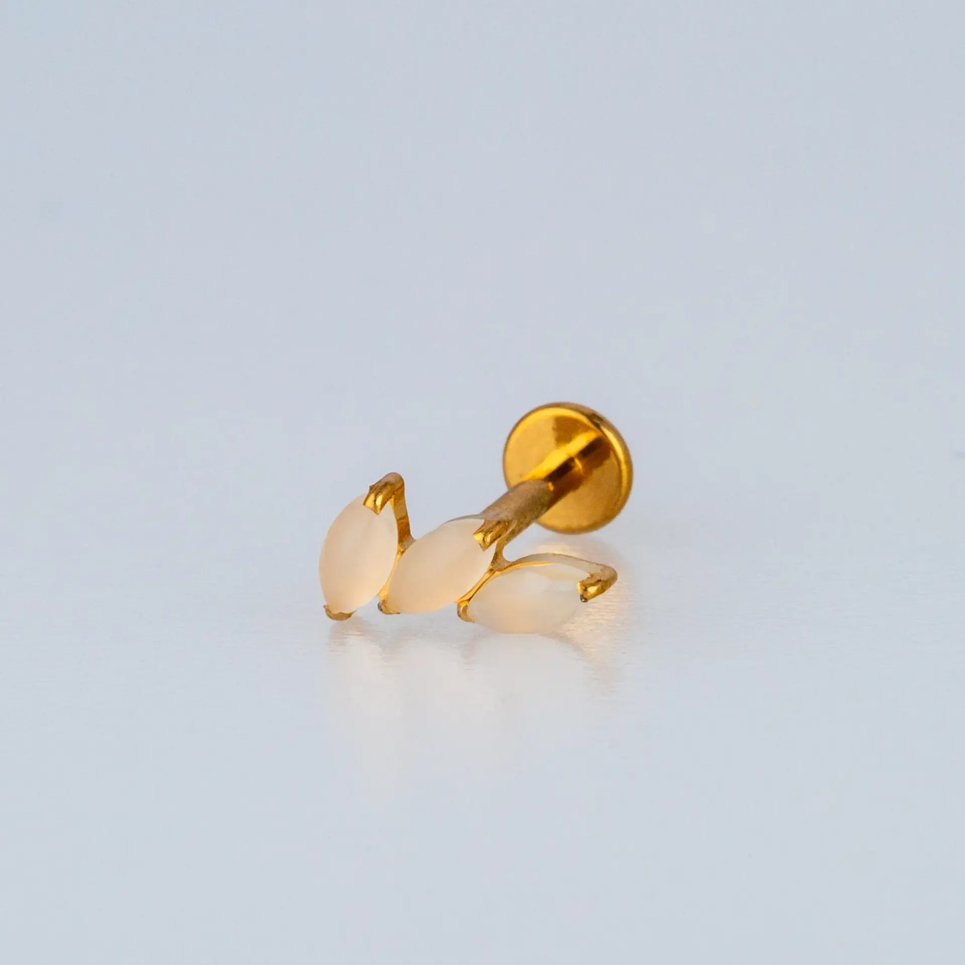 Piercing G23 Titanyum Tragus Doğal Taşlı Renk 2