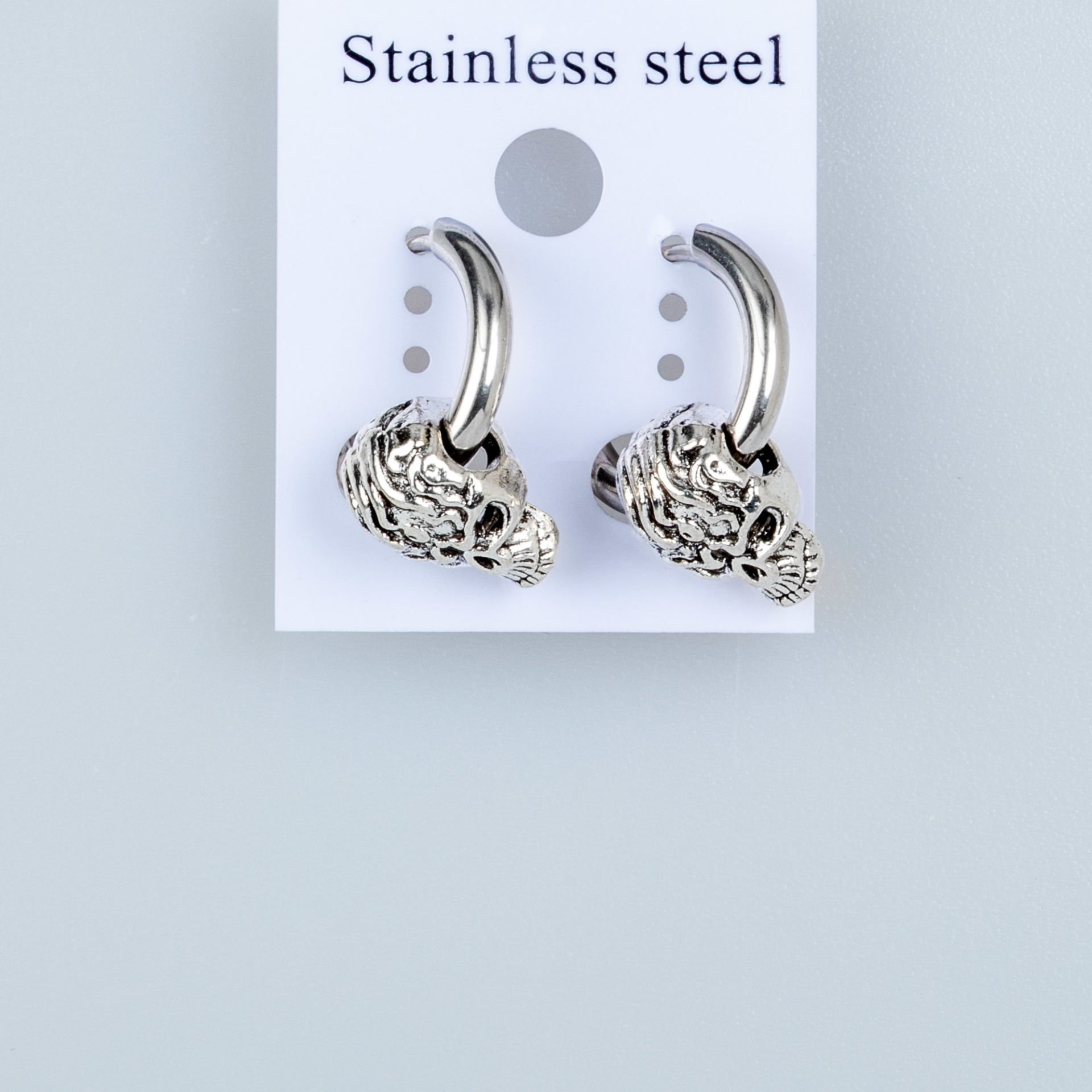 Steel Earring Skull - Pair