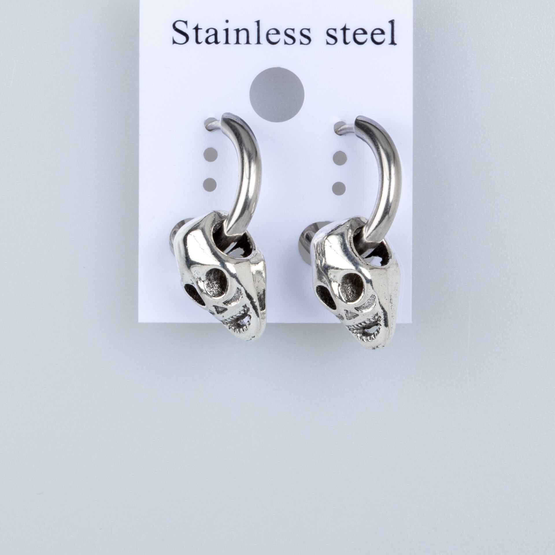 Steel Earring Skull - Pair