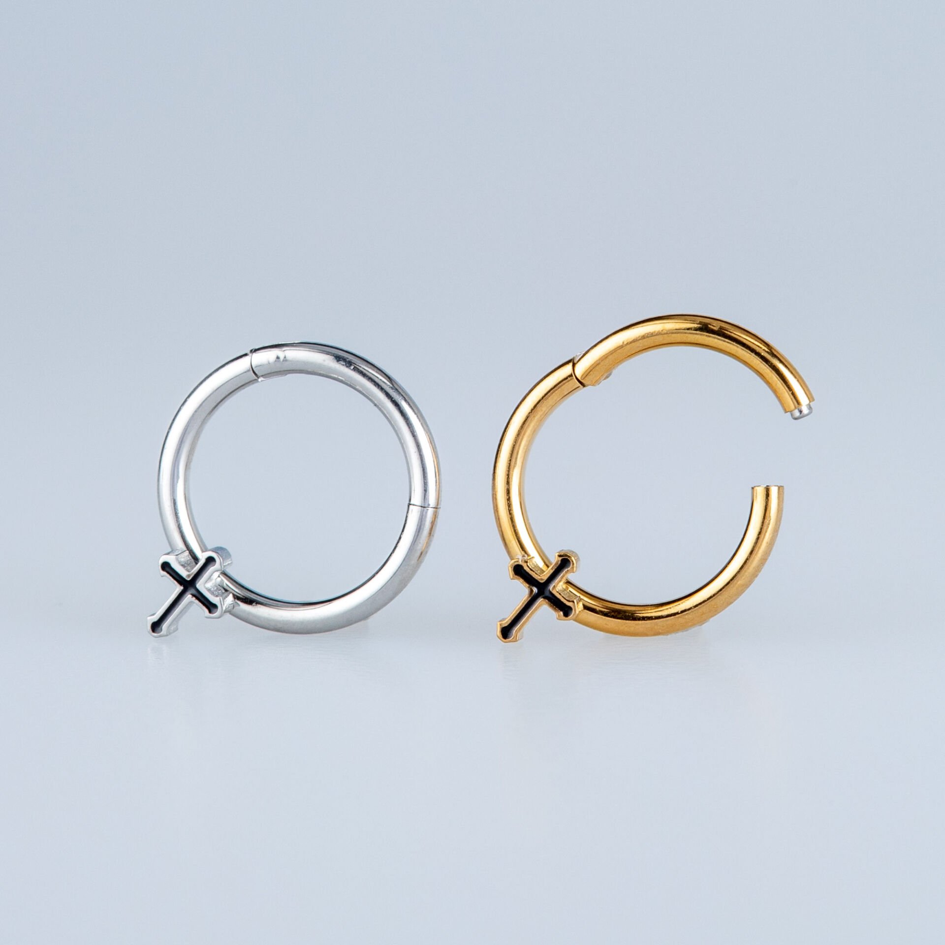 Piercing Çelik Halka Segment Haç