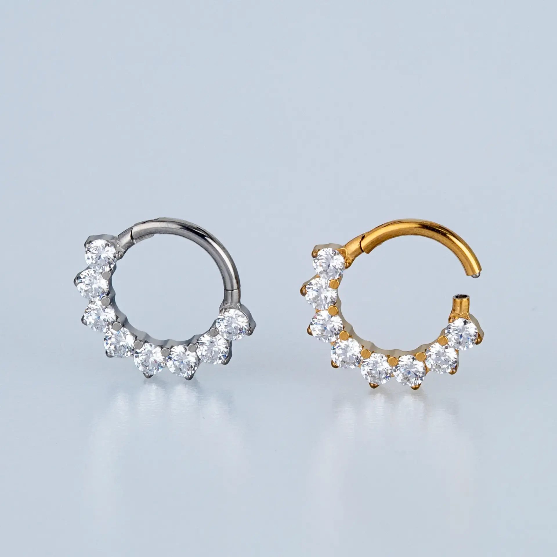 Piercing Titanyum Segment Halka Sarı 8mm