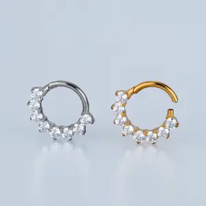 Piercing Titanyum Segment Halka Sarı 8mm