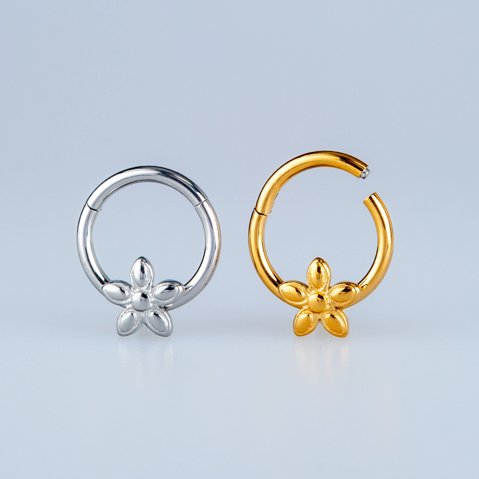 Piercing Çelik Halka Segment Çiçek