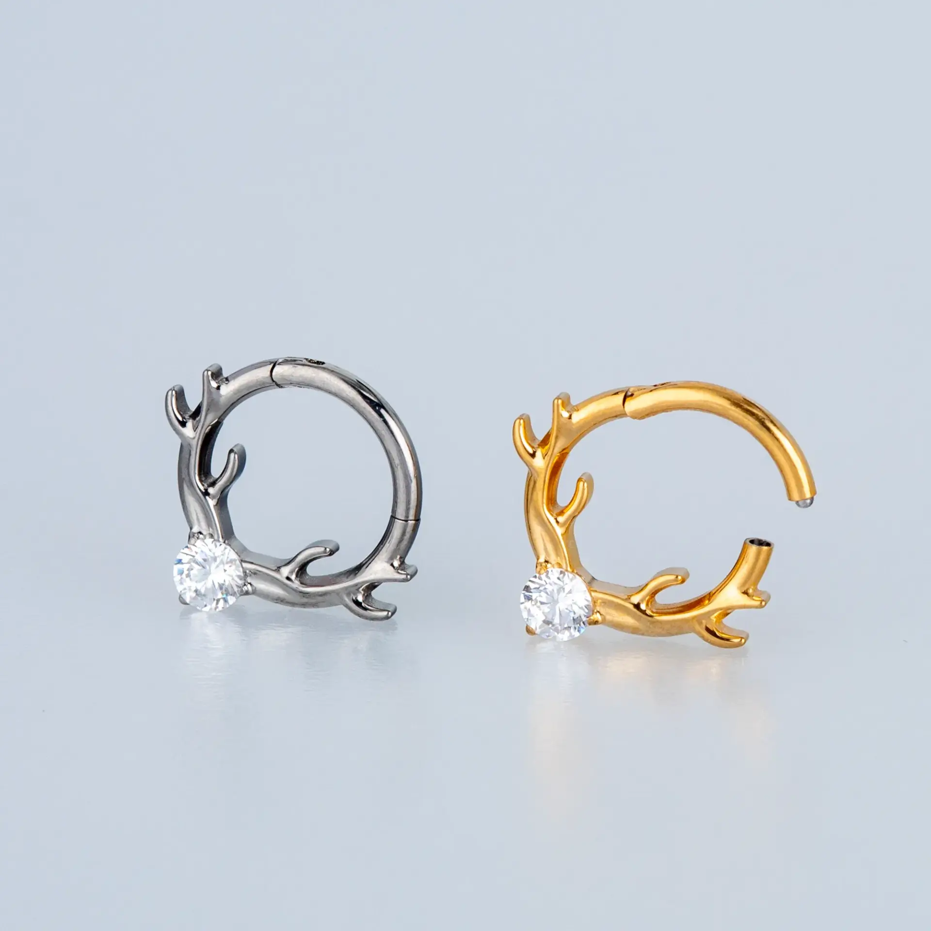 Piercing Titanyum Segment Halka Sarı 8mm