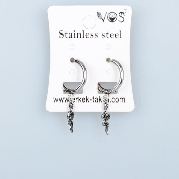 Steel Earring Snake -Pair