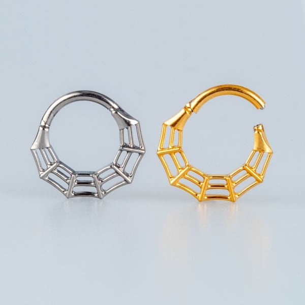 Piercing Titanyum Segment Halka Örümcek Ağı