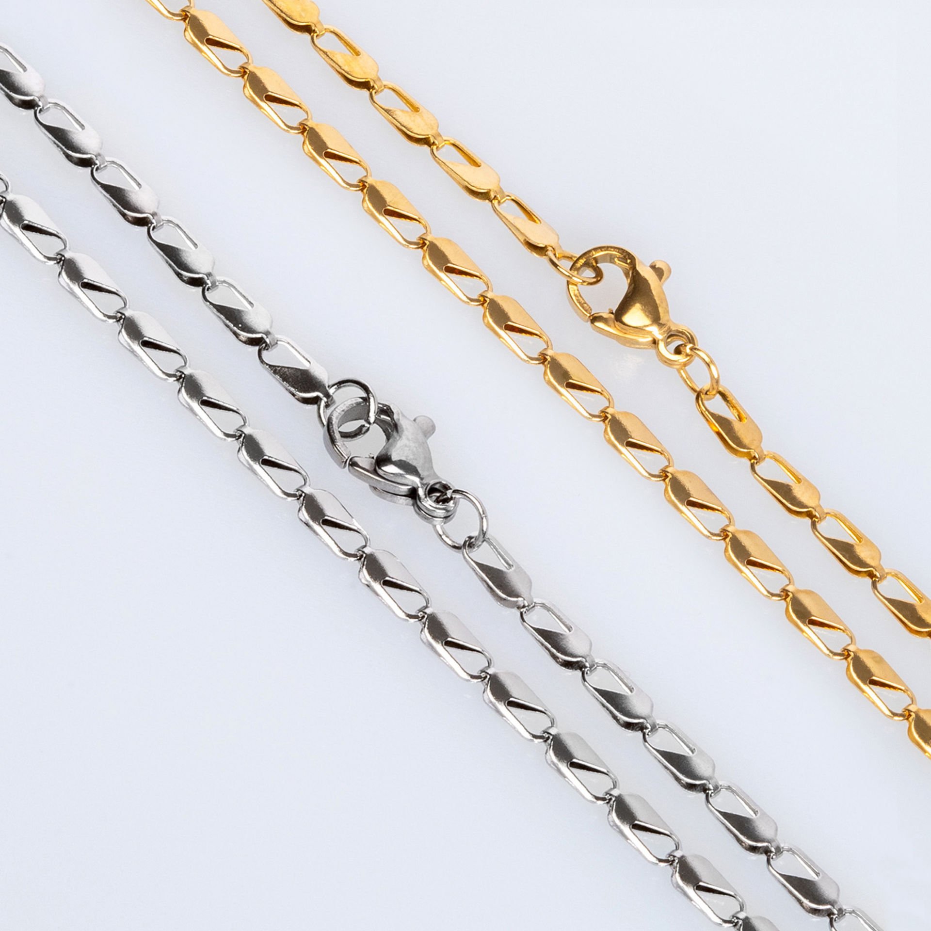 Çelik Zincir Kolye 4mm Sarı 70cm