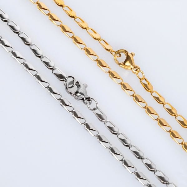 سلسال من الفولاذ مقاس 4 مم أصفر 70 سم