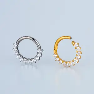 Piercing Titanyum Segment Halka Sarı 8mm