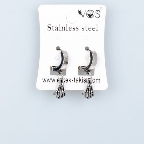 Steel Earring Claw-Pair