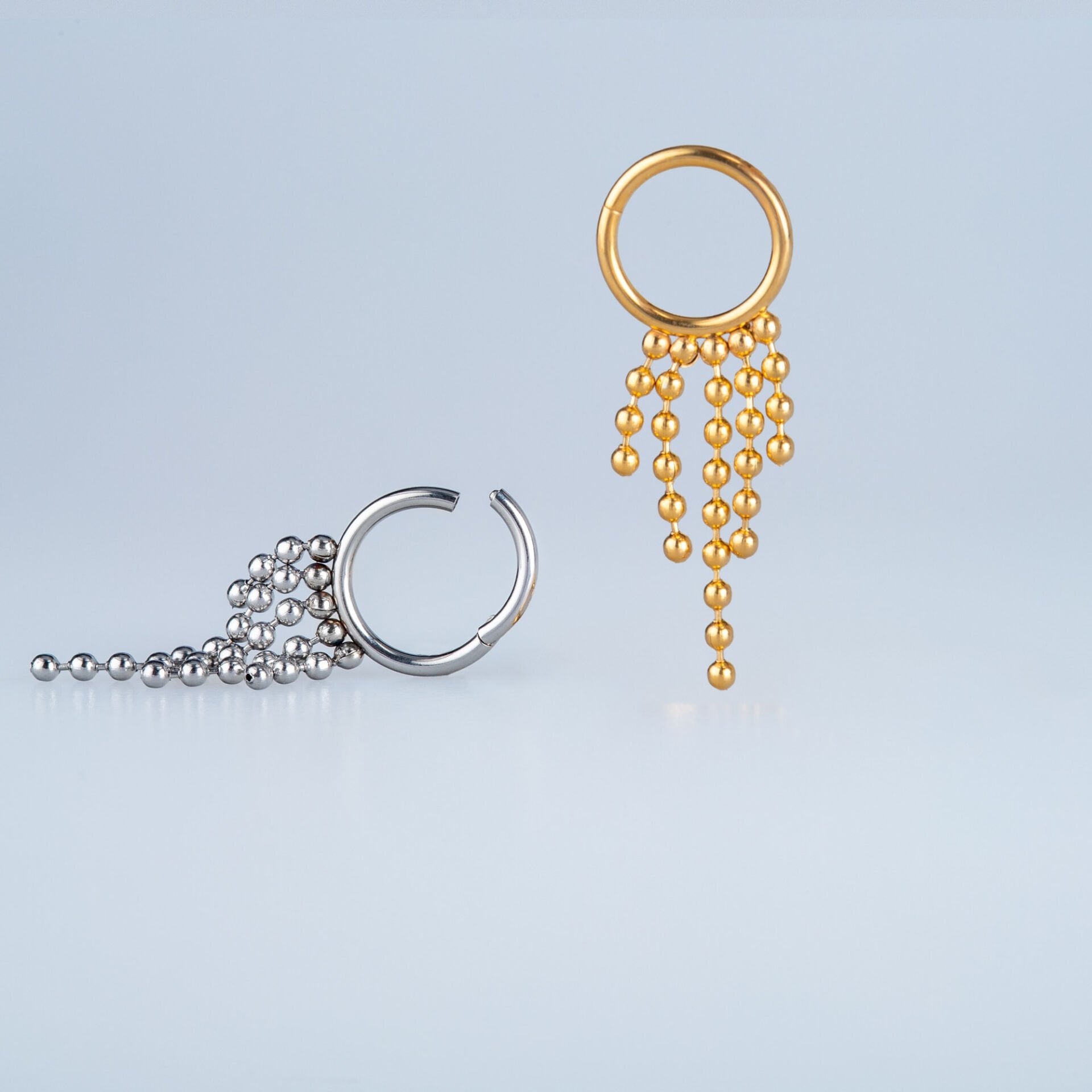 Piercing Çelik Halka Segment Beyaz