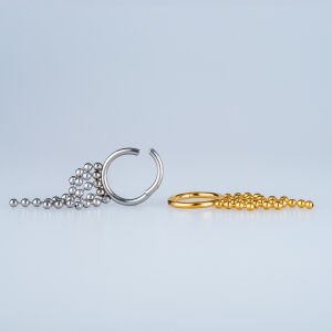 Piercing Çelik Halka Segment Beyaz