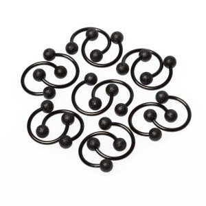 Toptan 316L Çelik Piercing Septum Smiley 4mm Top Boy: 1.2x10x4mm