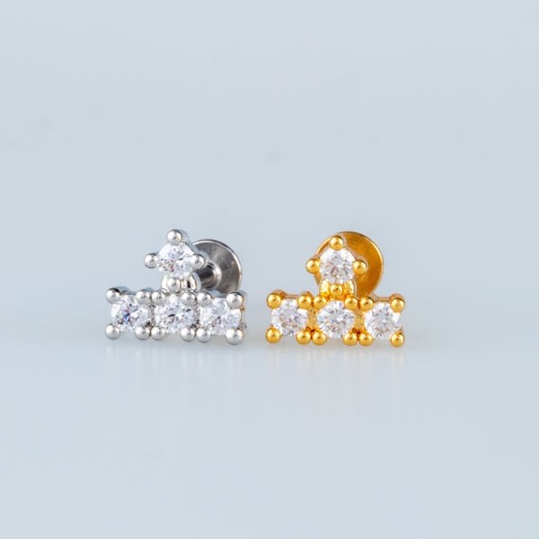 Piercing Tragus Sıra Taş 4 lü