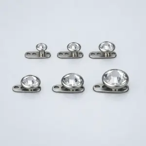 Toptan Piercing G23 Titanyum Dermal 3mm Taş