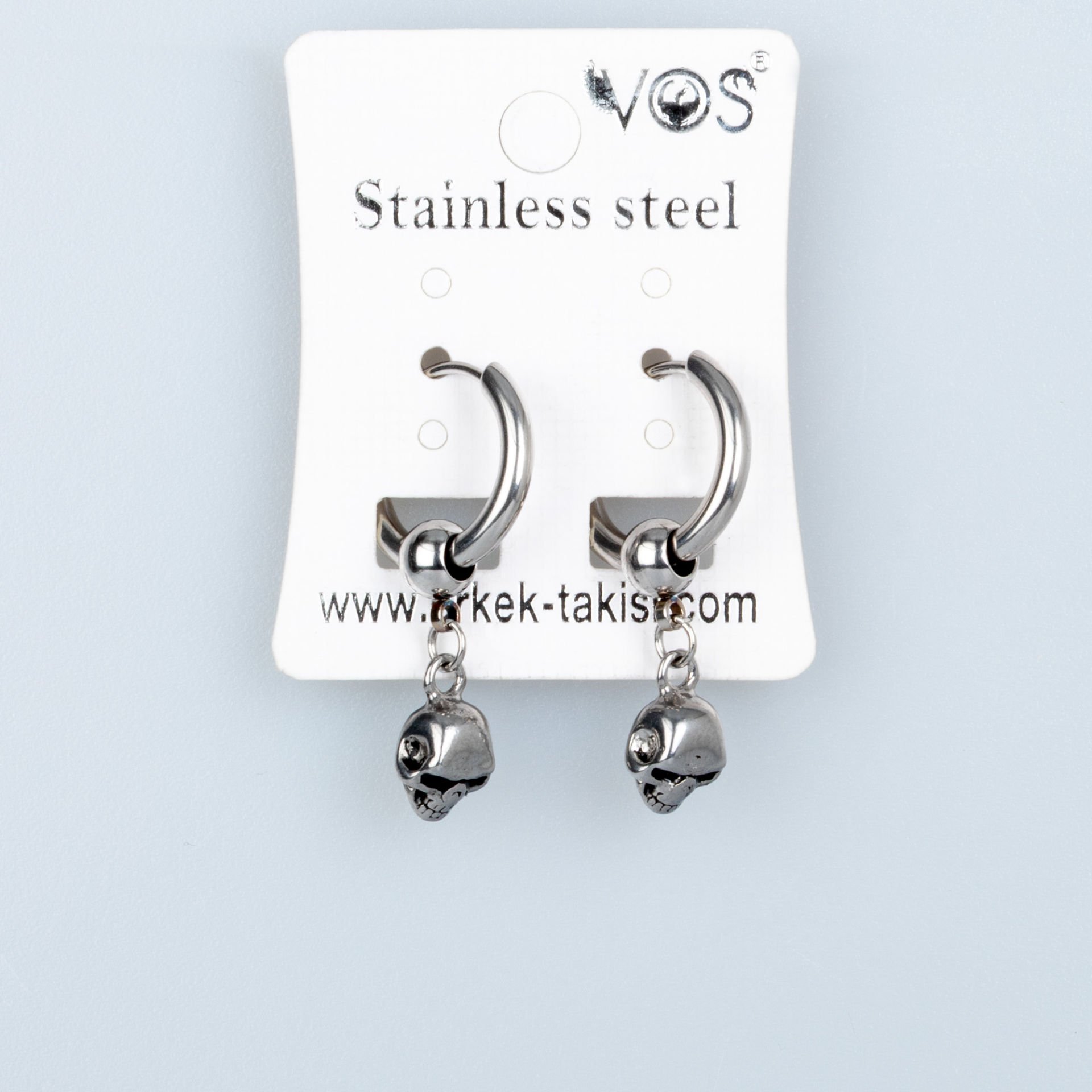 Steel Earring Skull-Pair