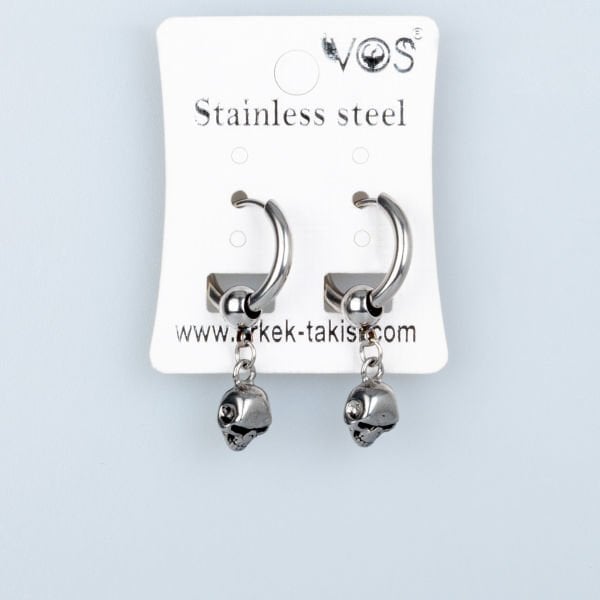 Steel Earring Skull-Pair