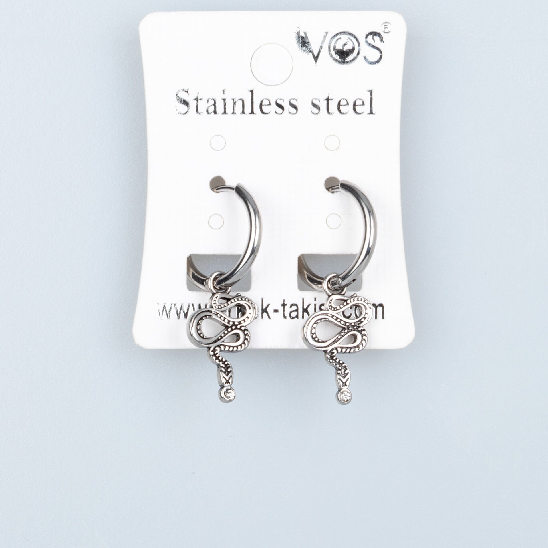 Çelik Küpe Yılan-Çift