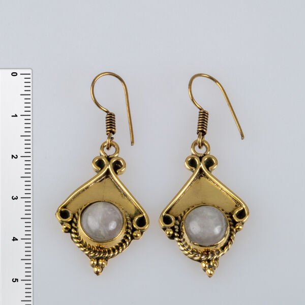 Pirinç Küpe Taşlı