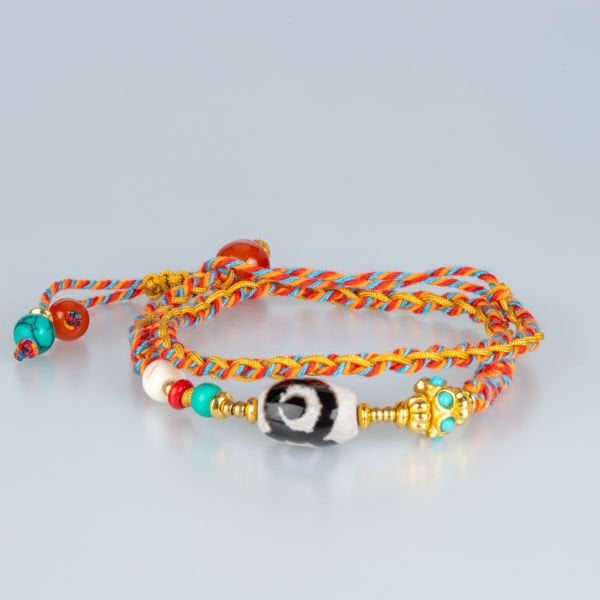 Ethnic Knitted Natural Stone Bracelet