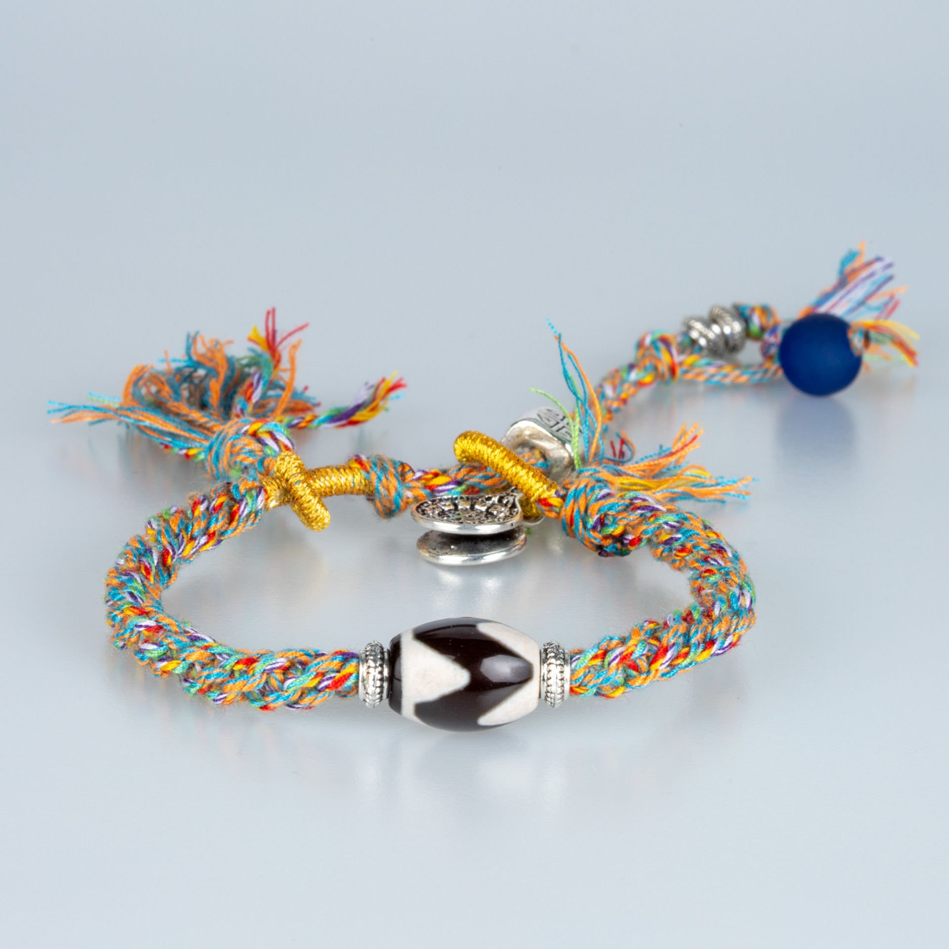 Ethnic Knitted Natural Stone Bracelet